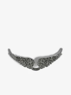 Fashion Zadig & Voltaire Swings Your Wings Diamanté Charm Shinysilverhematite